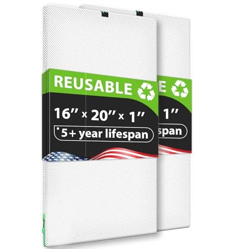 Reair 16x20x1 Washable Air Filter 2-Pack with Frame: $50.97 Reair 16x20x1 Washable Air Filter 2-Pack with Frame: $50.97