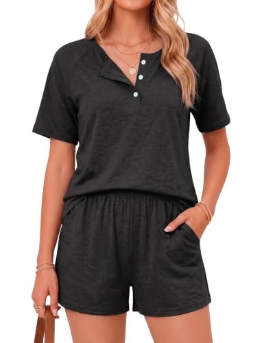 Upspark Women's Short Sleeve Henley Matching Lounge Set 2-Pack: $19.98 Upspark Women's Short Sleeve Henley Matching Lounge Set 2-Pack: $19.98
