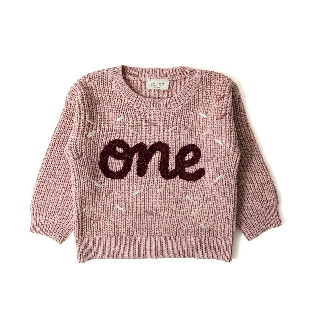 Picolette by Olivia Culpo Baby Girls' First Birthday Pullover Sweater 12-18M: $18 Picolette by Olivia Culpo Baby Girls' First Birthday Pullover Sweater 12-18M: $18