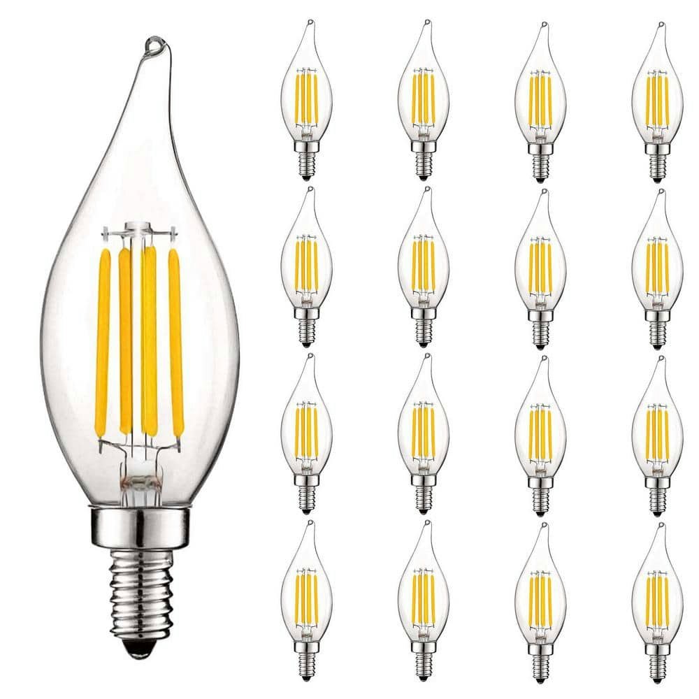 60-Watt Equivalent E12 LED Flame Tip Light Bulb 16-Pack: $82.49 60-Watt Equivalent E12 LED Flame Tip Light Bulb 16-Pack: $82.49