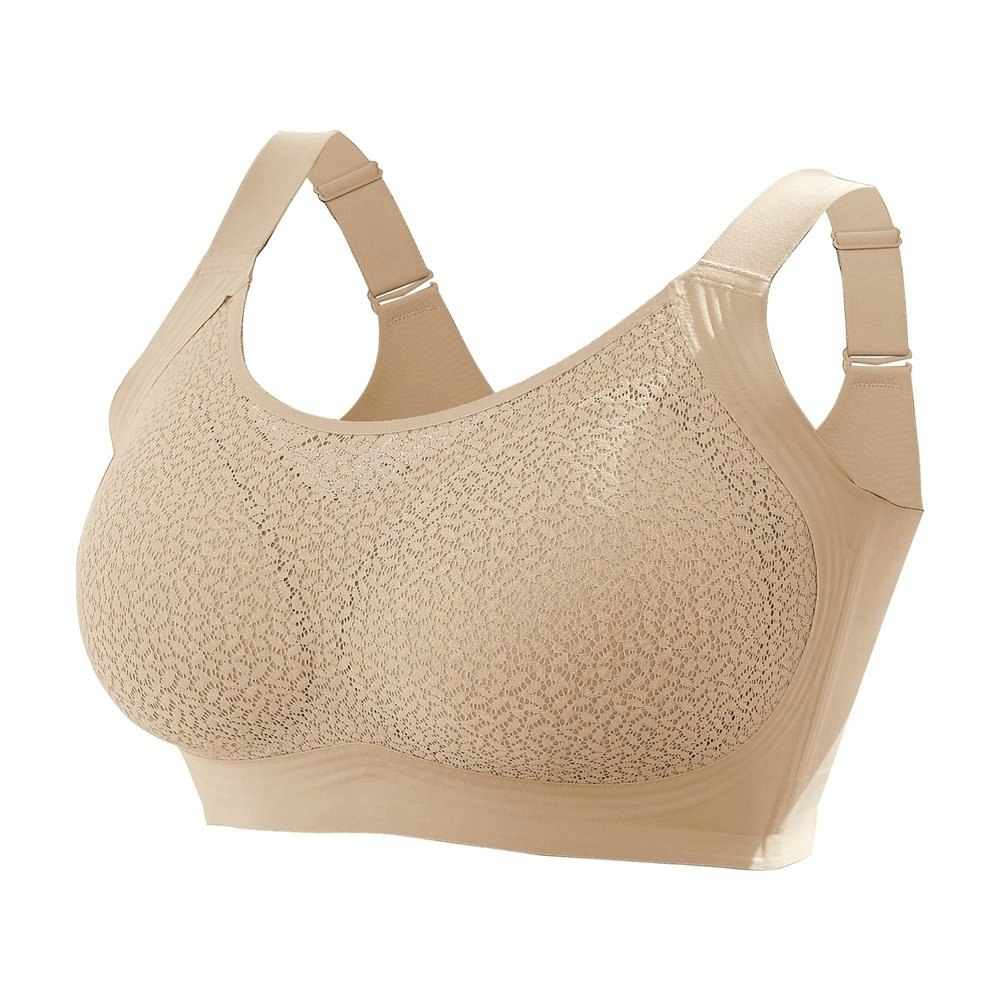 Qylux Women's Wireless Lace Full Coverage Bra: $9.86