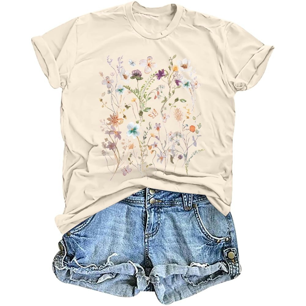 Mousya Boho Floral Women's Short Sleeve T-Shirt: $13.98 Mousya Boho Floral Women's Short Sleeve T-Shirt: $13.98