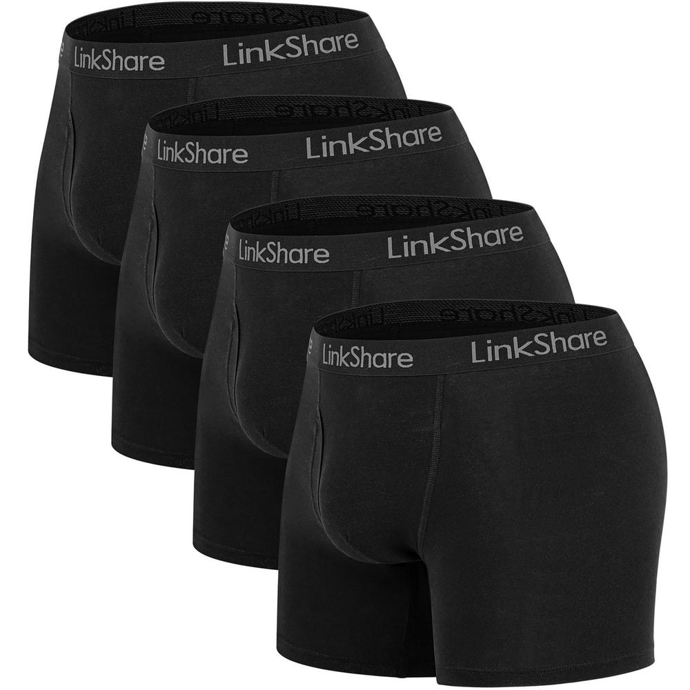 LinkShare Men's Cotton Stretch Boxer Briefs 4-Pack: $10.99
