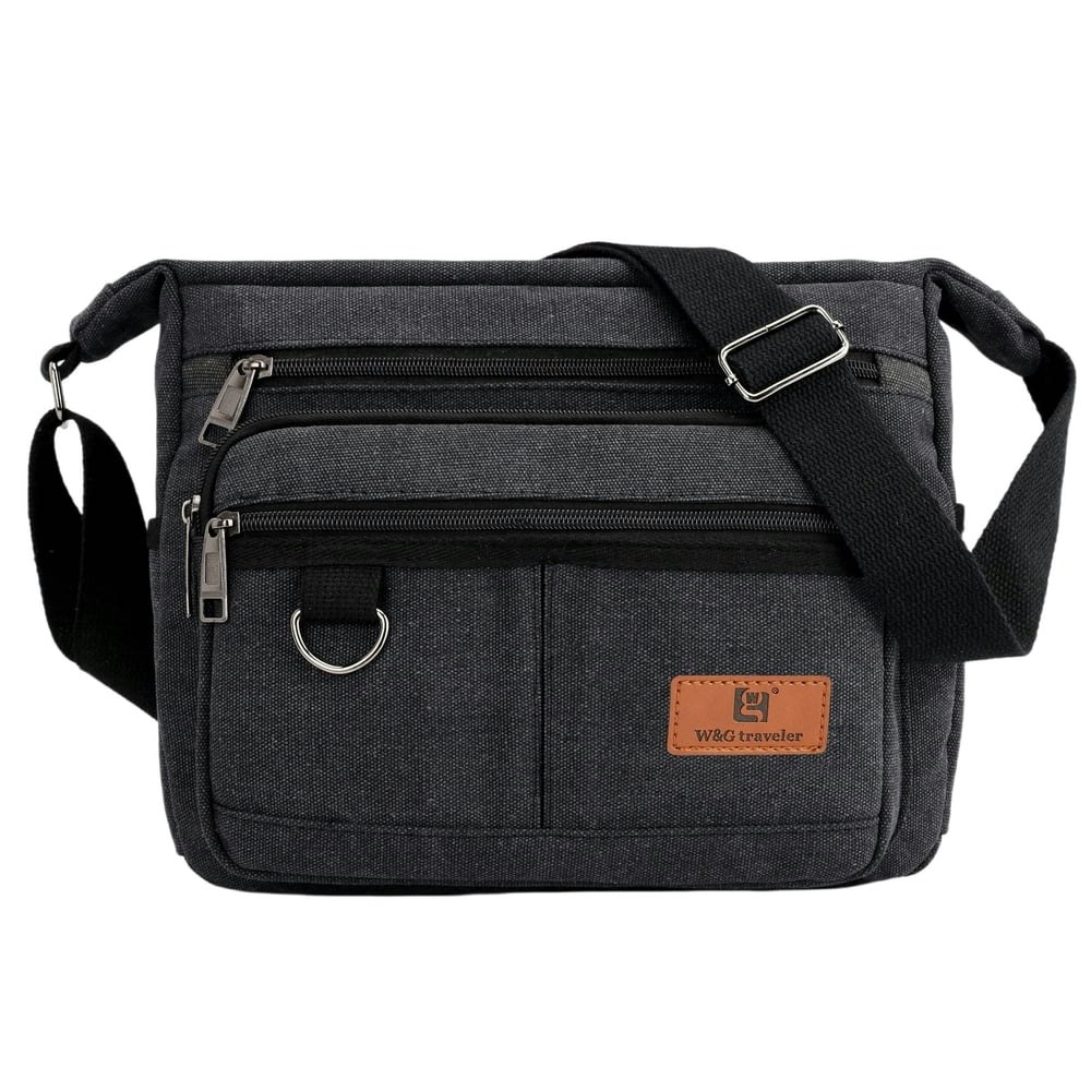 W&G Anti-Theft Waxed Canvas Messenger Bag with RFID Wallet: $28.79