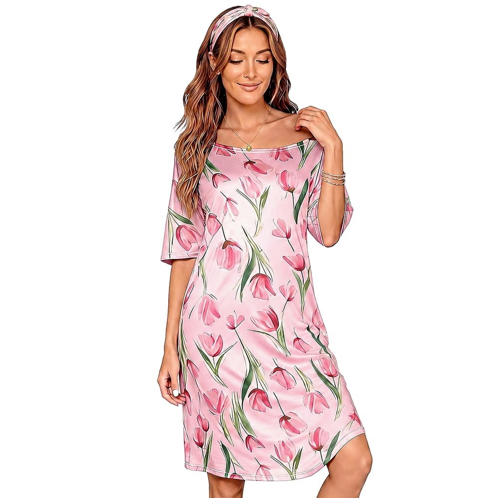 Dakimoe Women's Short Sleeve Nightgown: $10.99 Dakimoe Women's Short Sleeve Nightgown: $10.99