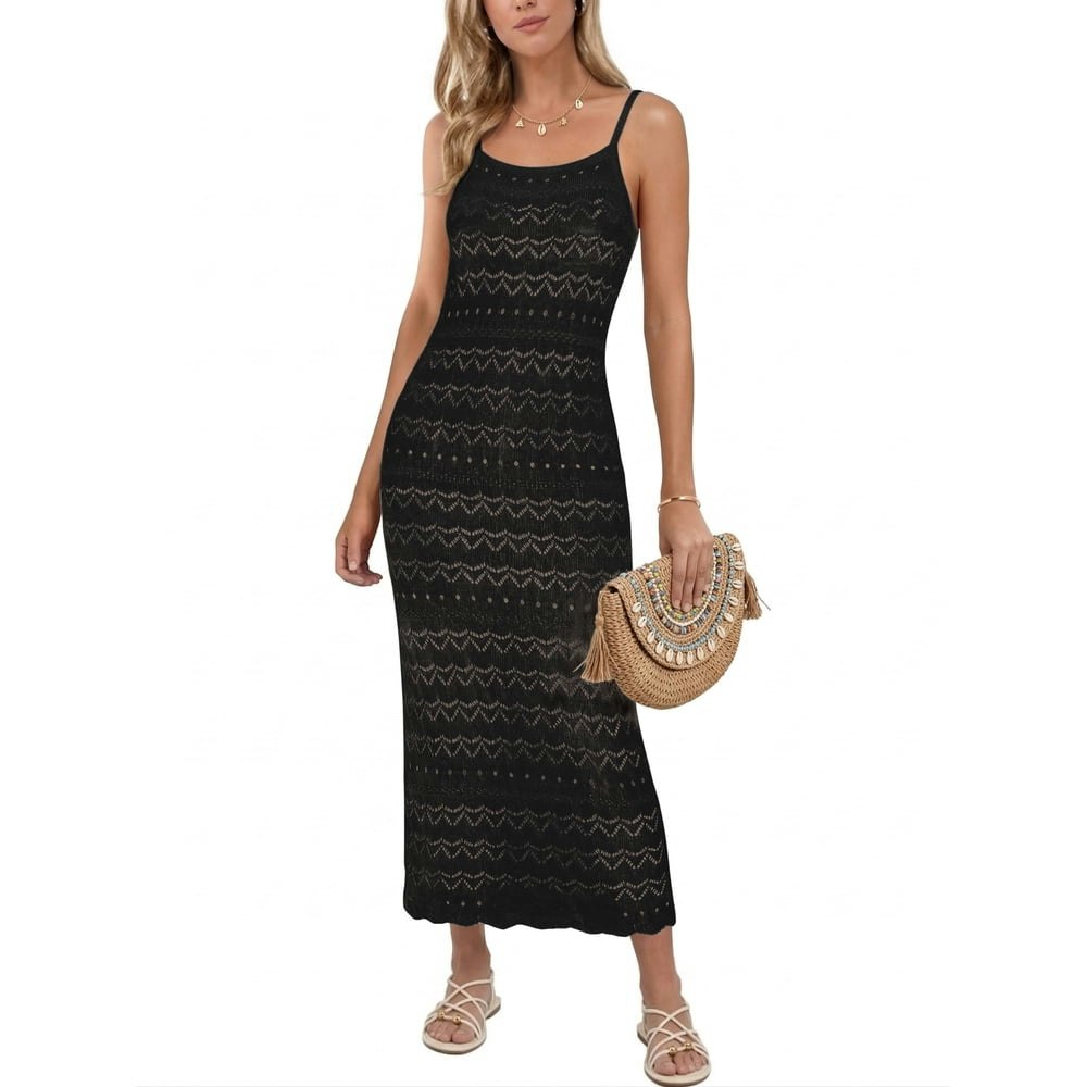 Anygrew Women's Crochet Knit Maxi Swimsuit Cover Up: $12.89 Anygrew Women's Crochet Knit Maxi Swimsuit Cover Up: $12.89