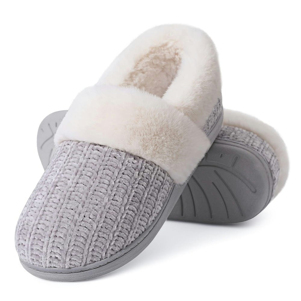 Litfun Women's Chenille Knit Fleece-Lined Memory Foam Slippers: $16.98 Litfun Women's Chenille Knit Fleece-Lined Memory Foam Slippers: $16.98