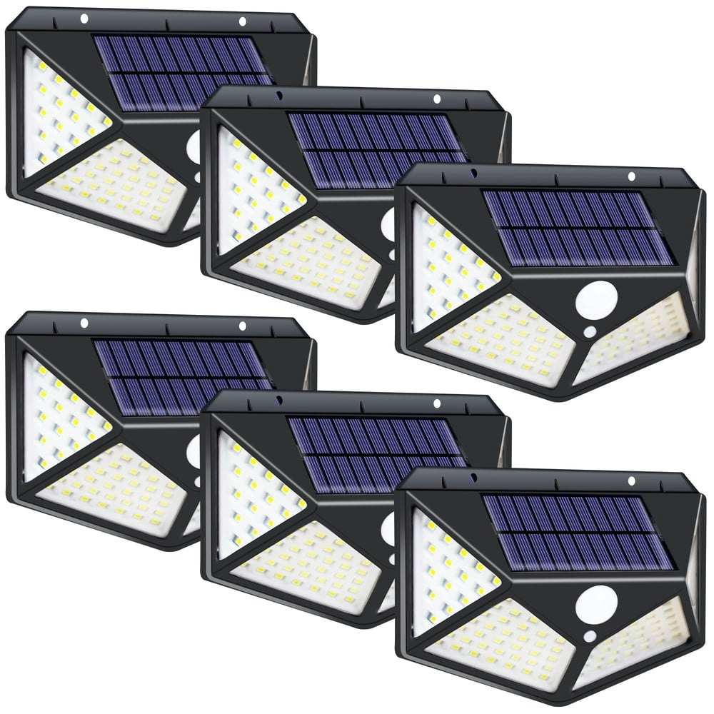 Daybetter 100-LED Solar Motion Sensor Security Lights 6-Pack: $26.99