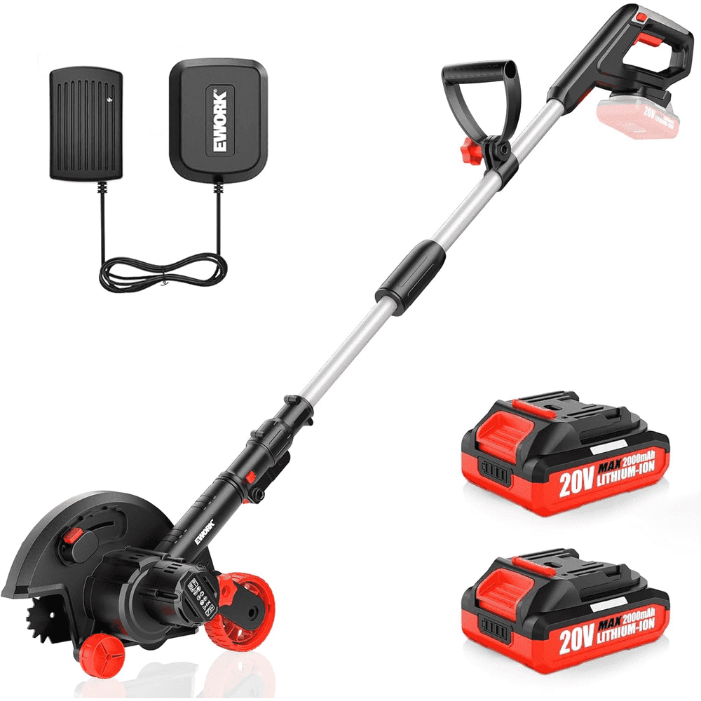 Ework 20V 9-Inch Cordless Lawn Edger 2-Battery Kit: $129.98 Ework 20V 9-Inch Cordless Lawn Edger 2-Battery Kit: $129.98