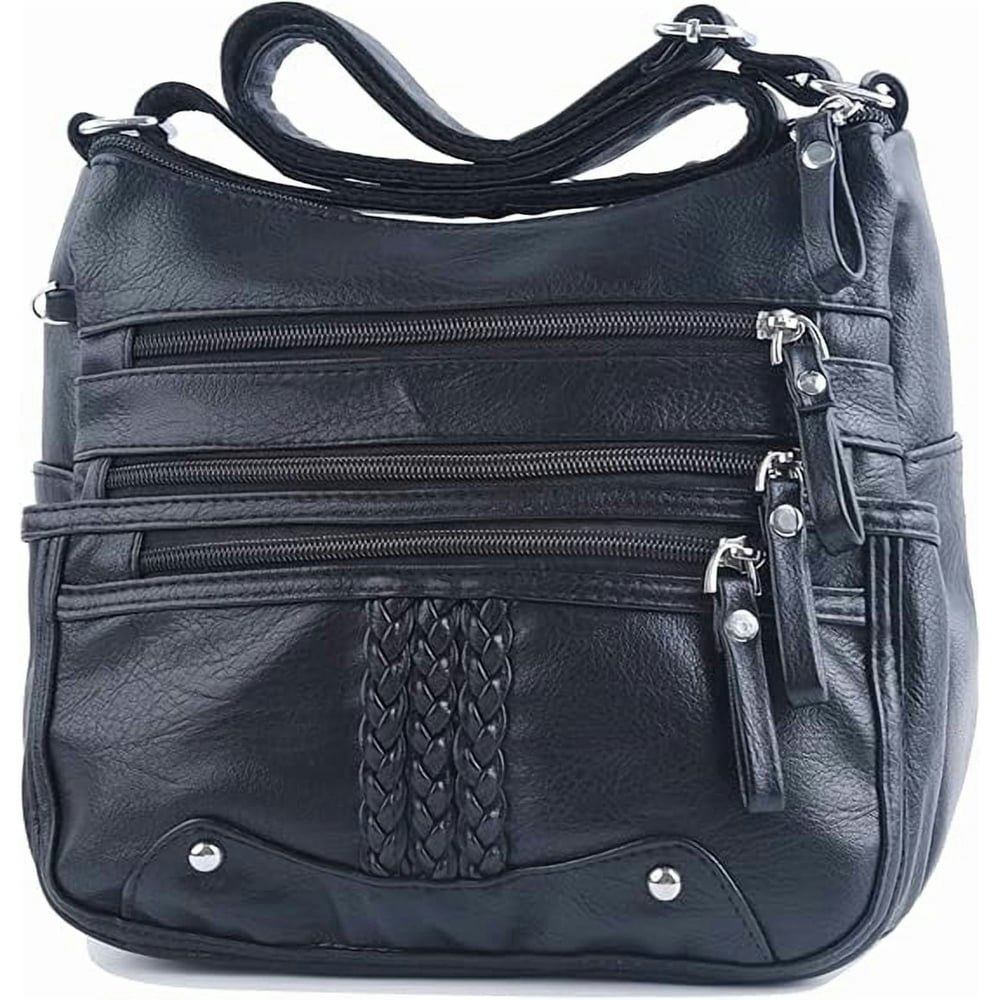 Verstarlin 10-Pocket Leather Crossbody Purse: $12.99