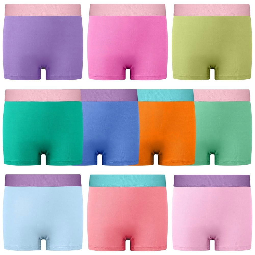 Big Elephant Girls' Cotton Boyshort Panties 10-Pack: $27.99