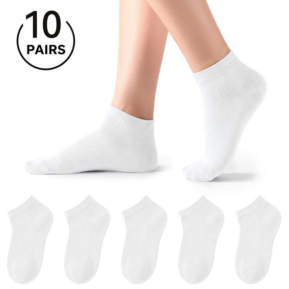 Luckmeey Women's Cotton Ankle Socks 10-Pack: $14.99