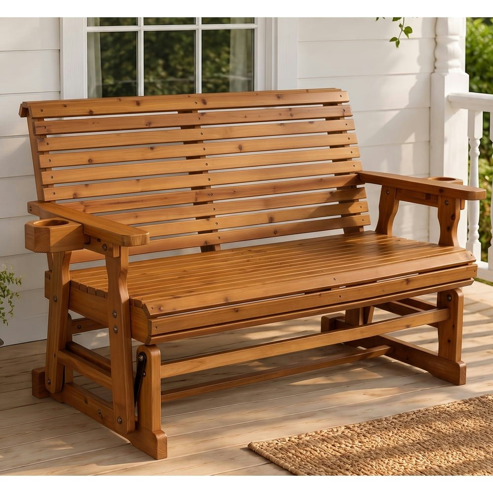 Fortune Candy 800-lb Outdoor Wood Glider: $218.99 Fortune Candy 800-lb Outdoor Wood Glider: $218.99