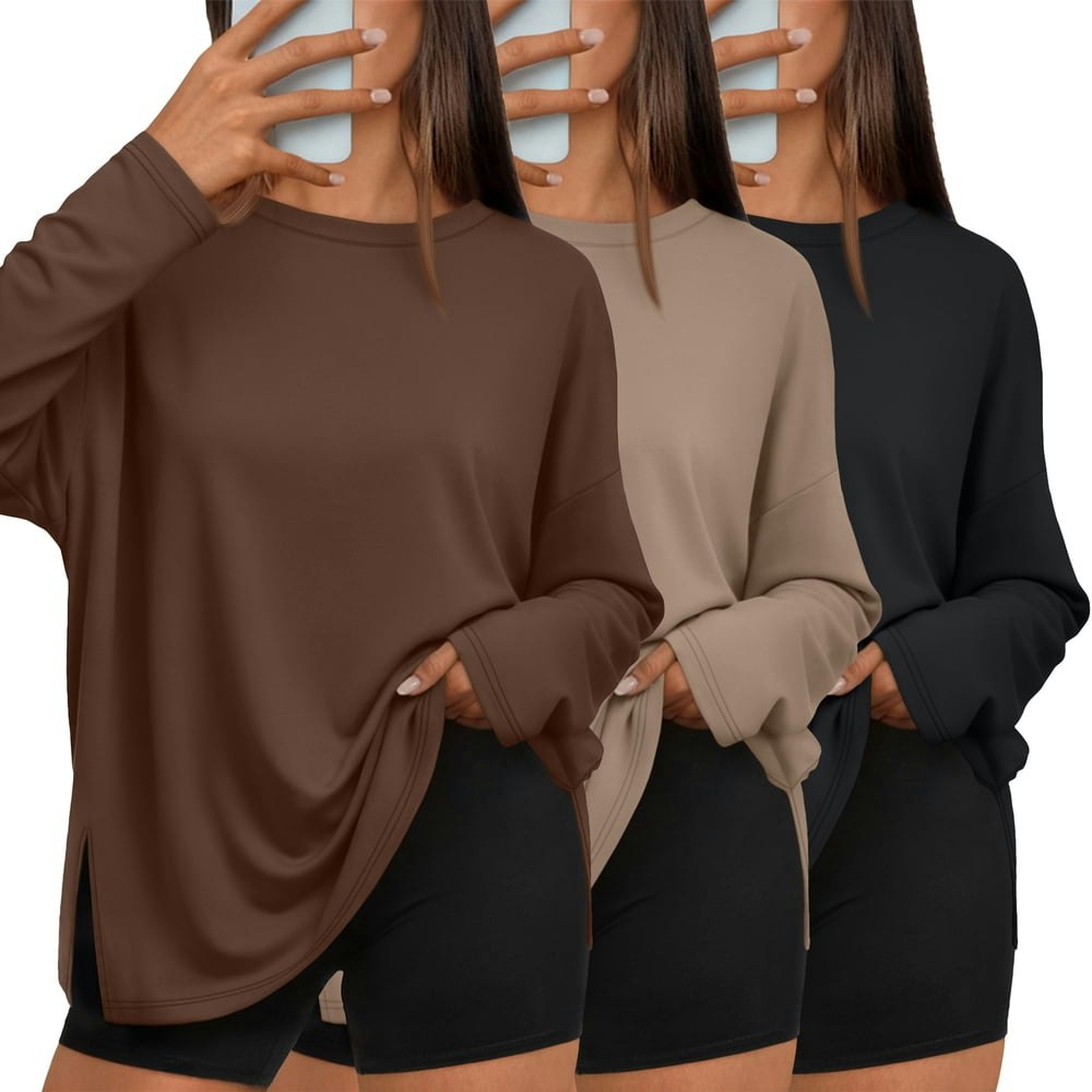 Sunbs Women's Long Sleeve Oversized T-Shirt 3-Pack: $23.99 Sunbs Women's Long Sleeve Oversized T-Shirt 3-Pack: $23.99