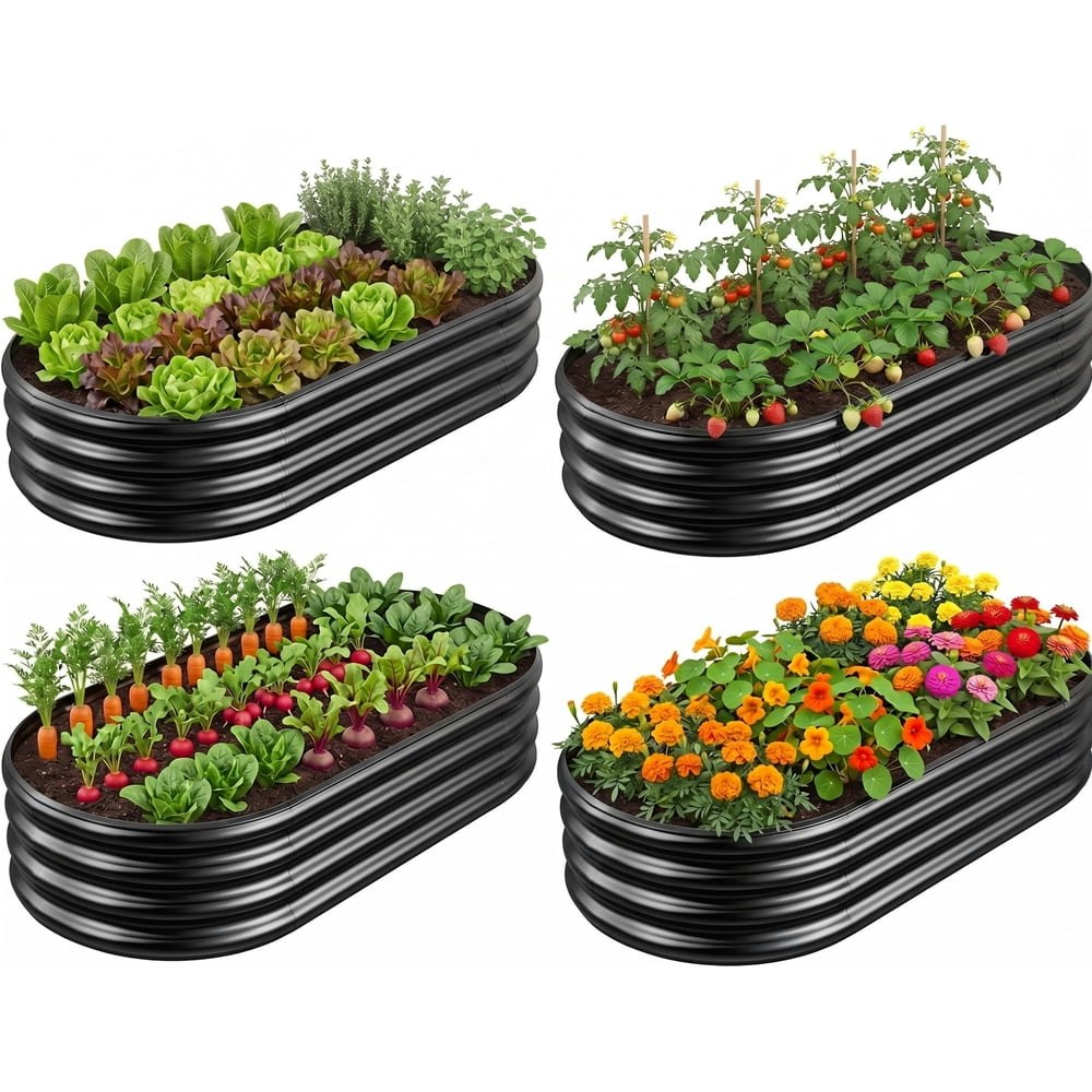 Galvanized Metal Raised Garden Bed 4-Pack: $69.99 Galvanized Metal Raised Garden Bed 4-Pack: $69.99
