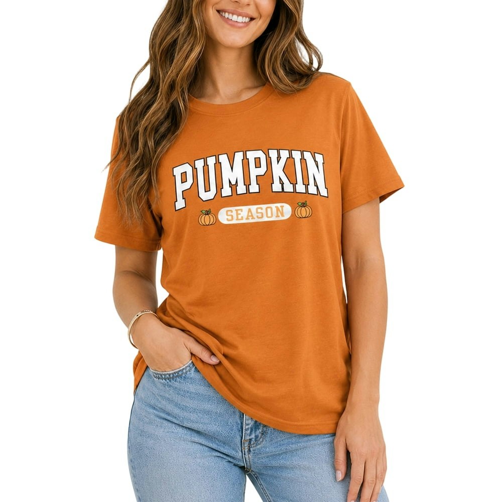 Dexio Women's Pumpkin Graphic T-Shirt: $13.98