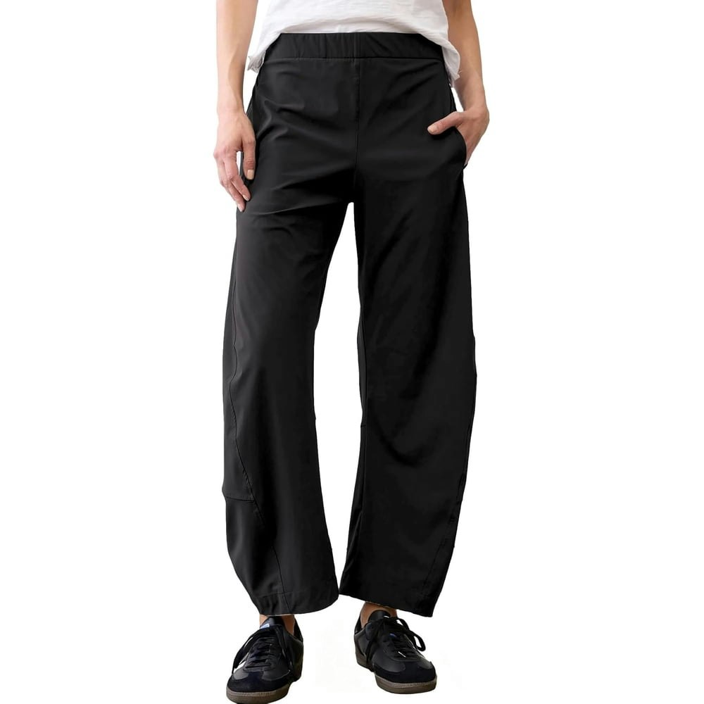 Uzmog Women's Elastic Waist Barrel Pants: $19.99 Uzmog Women's Elastic Waist Barrel Pants: $19.99