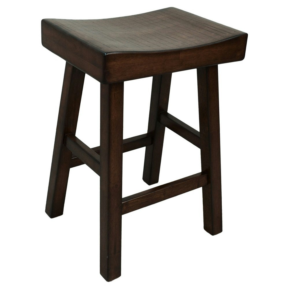 Carolina Living 24-inch Levi Solid Wood Backless Counter Height Barstool: $119.99