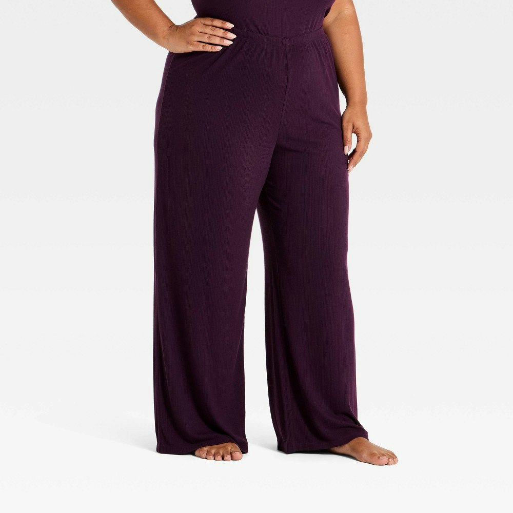 Auden Women's Ribbed Cooling Jersey Pajama Pants 2X: $25 Auden Women's Ribbed Cooling Jersey Pajama Pants 2X: $25