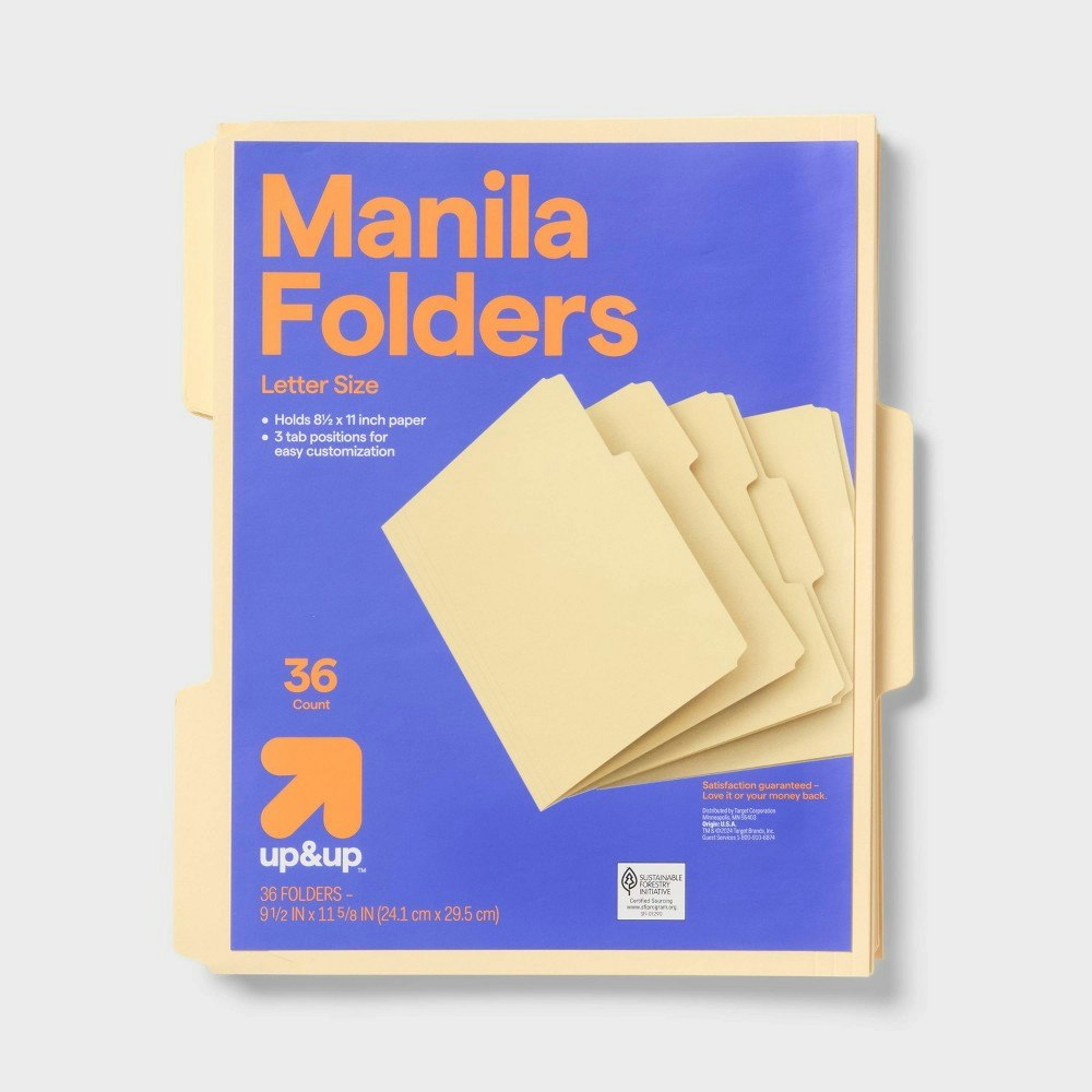 Up&Up Manila File Folders 36-Pack: $3.99 Up&Up Manila File Folders 36-Pack: $3.99