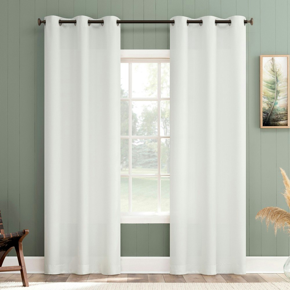 No. 918 Landon 40"x63" Textured Semi-Sheer Grommet Curtain Panel: $12.99