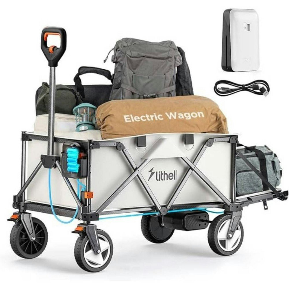 Litheli 20V 4Ah Electric Folding Camping Wagon: $249.99 Litheli 20V 4Ah Electric Folding Camping Wagon: $249.99