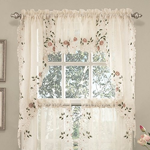 Sweet Home Collection Rosemary Linen Kitchen Window Valance: $15.98