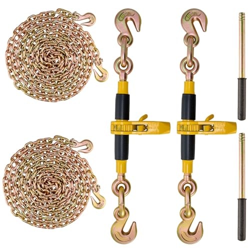 Vevor 3/8"-1/2" Ratchet Chain Binder with G80 Chain 2-Pack: $128.82 Vevor 3/8"-1/2" Ratchet Chain Binder with G80 Chain 2-Pack: $128.82