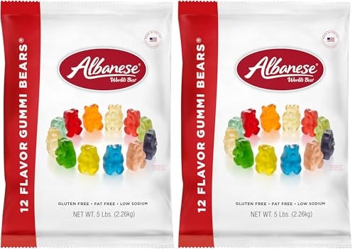 Albanese 12-Flavor Gummi Bears 5-lb. Bag 2-Pack: $27.80