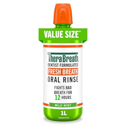 TheraBreath Fresh Breath Mouthwash 1-Liter: $12.95