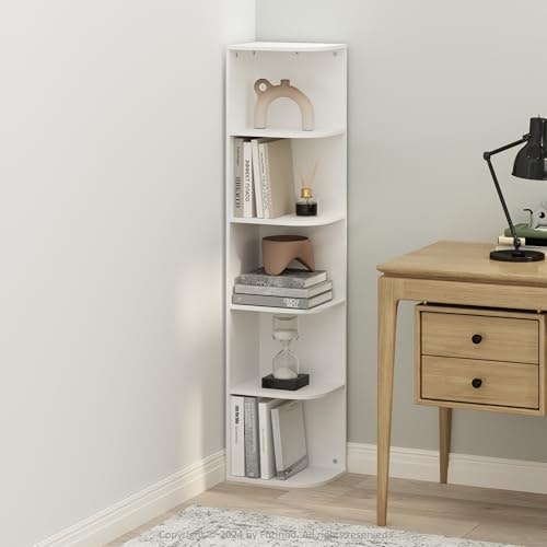Furinno 5-Tier Corner Bookshelf: $48.59 Furinno 5-Tier Corner Bookshelf: $48.59