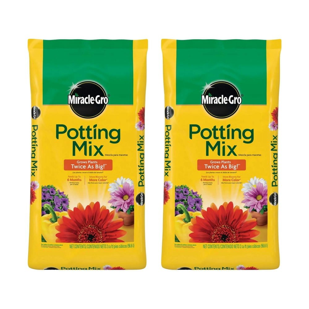 Miracle-Gro Potting Mix 2-Cubic Foot 2-Pack: $83.68 Miracle-Gro Potting Mix 2-Cubic Foot 2-Pack: $83.68