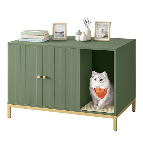 Feandrea Hidden Cat Litter Box Enclosure Furniture: $61.98 Feandrea Hidden Cat Litter Box Enclosure Furniture: $61.98