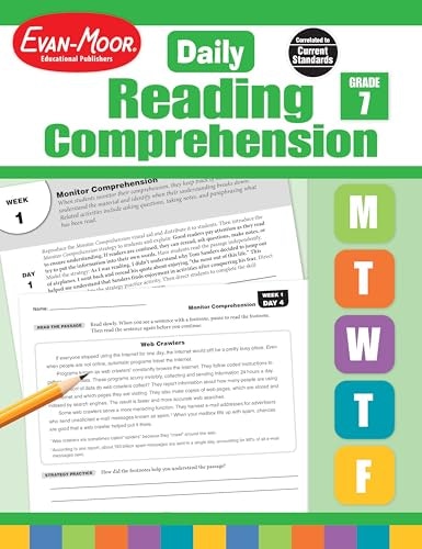 Evan-Moor Daily Reading Comprehension Grade 7 Workbook: $10.65