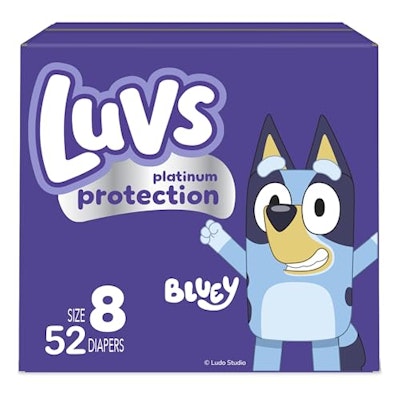 Luvs Size 8 Platinum Protection Baby Diapers 52-Count for $19 + free shipping w/ Prime