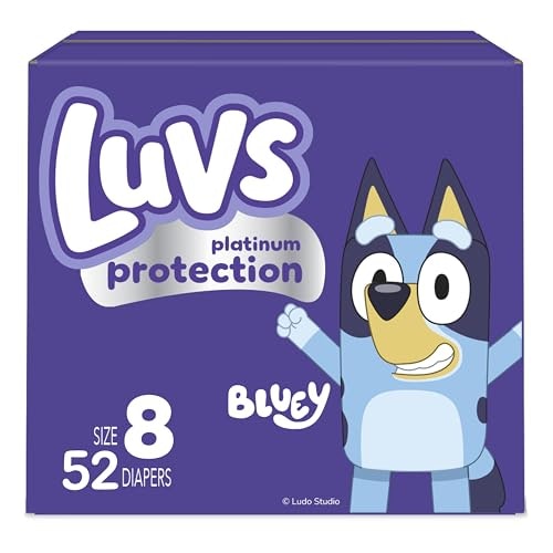 Luvs Size 8 Platinum Protection Baby Diapers 52-Count: $19.35 Luvs Size 8 Platinum Protection Baby Diapers 52-Count: $19.35
