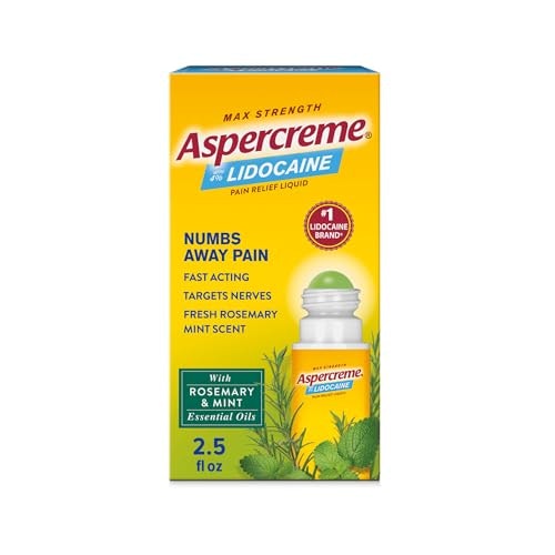 Aspercreme Max-Strength Lidocaine Pain Relief Roll-On 2.5-oz.: $7.99