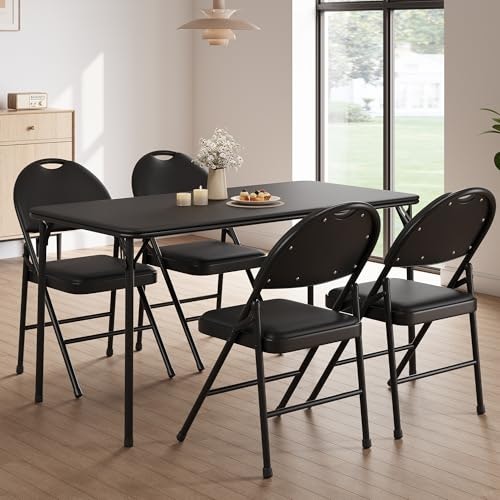 Gaomon PU Upholstered Folding Chair 4-Pack: $89.09