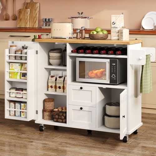 Knoworld 41.3-Inch Rolling Kitchen Island with Drop Leaf: $179.98 Knoworld 41.3-Inch Rolling Kitchen Island with Drop Leaf: $179.98