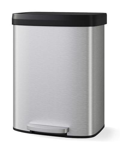 Garvee 16-Gallon Stainless Steel Step-on Trash Can: $62.99 Garvee 16-Gallon Stainless Steel Step-on Trash Can: $62.99