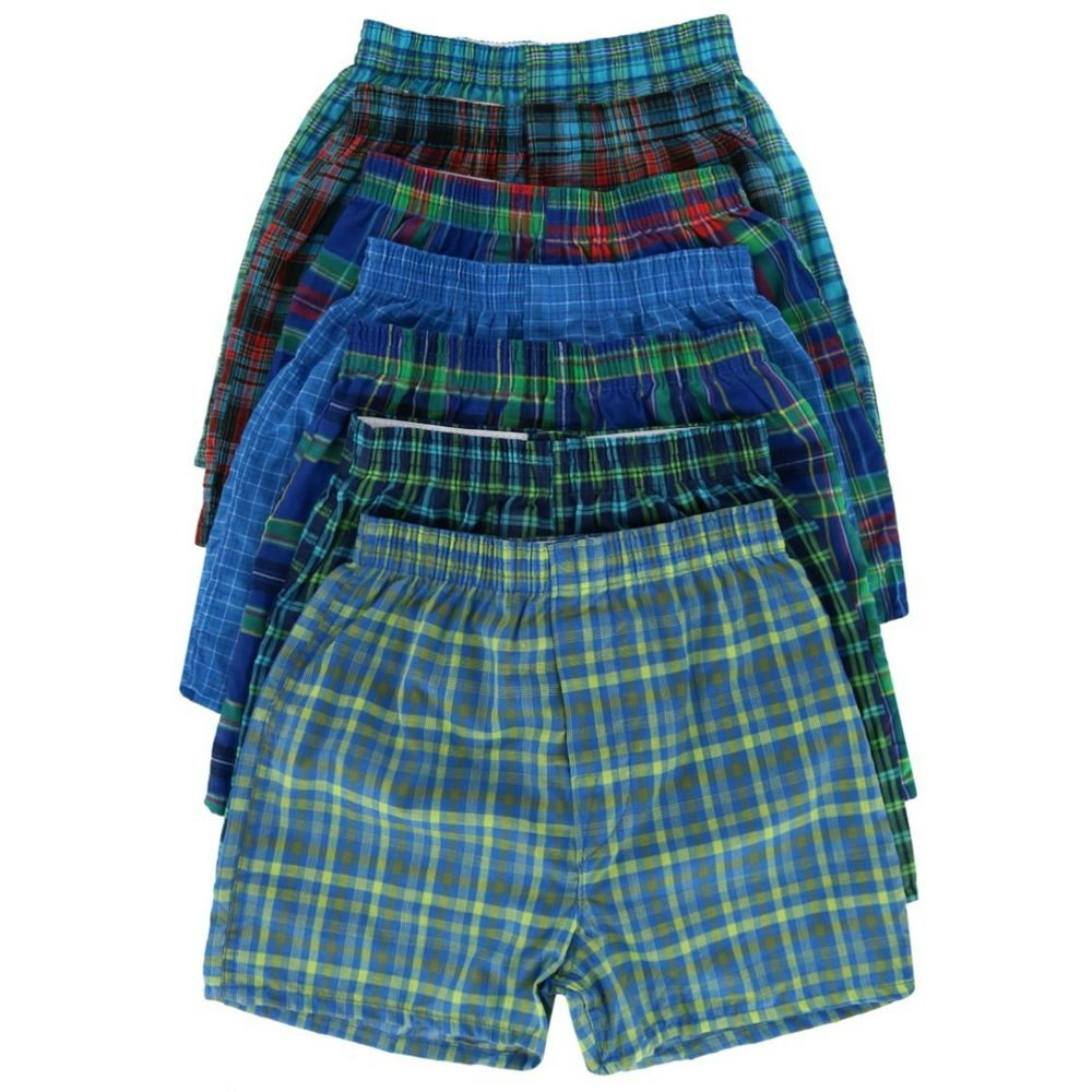 Fruit of the Loom Boy's Tartan Plaid Boxers 7-Pack: $18.95