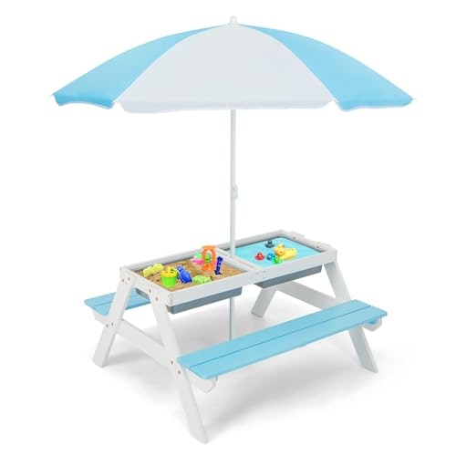 Honey Joy 4-in-1 Cedar Kids Picnic and Sand/Water Table: $89.99