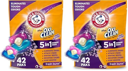 Arm & Hammer Plus OxiClean Odor Blasters 5-in-1 Laundry Detergent Paks 84-Count: $11.94