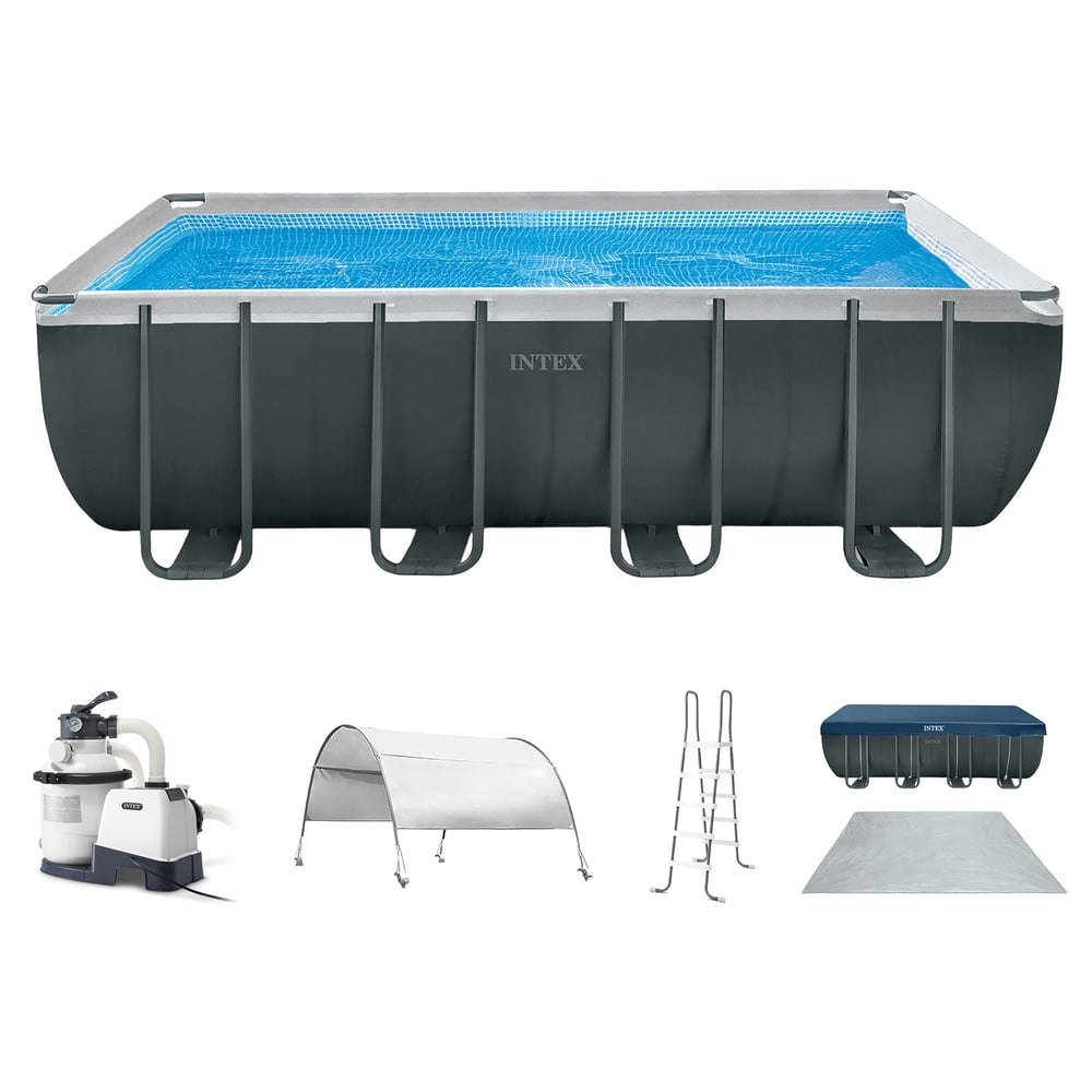 Intex 18x52-Foot Ultra XTR Rectangular Frame Swimming Pool Kit with Canopy: $933.61