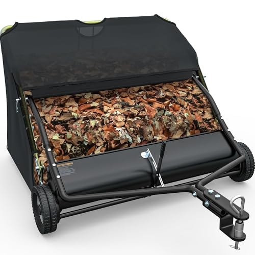 Yintatech 42-Inch 20-Cubic Foot Tow-Behind Lawn Sweeper: $195.98