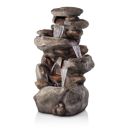 Alpine Corporation 40-Inch 4-Tier Rock Floor Fountain: $229 Alpine Corporation 40-Inch 4-Tier Rock Floor Fountain: $229