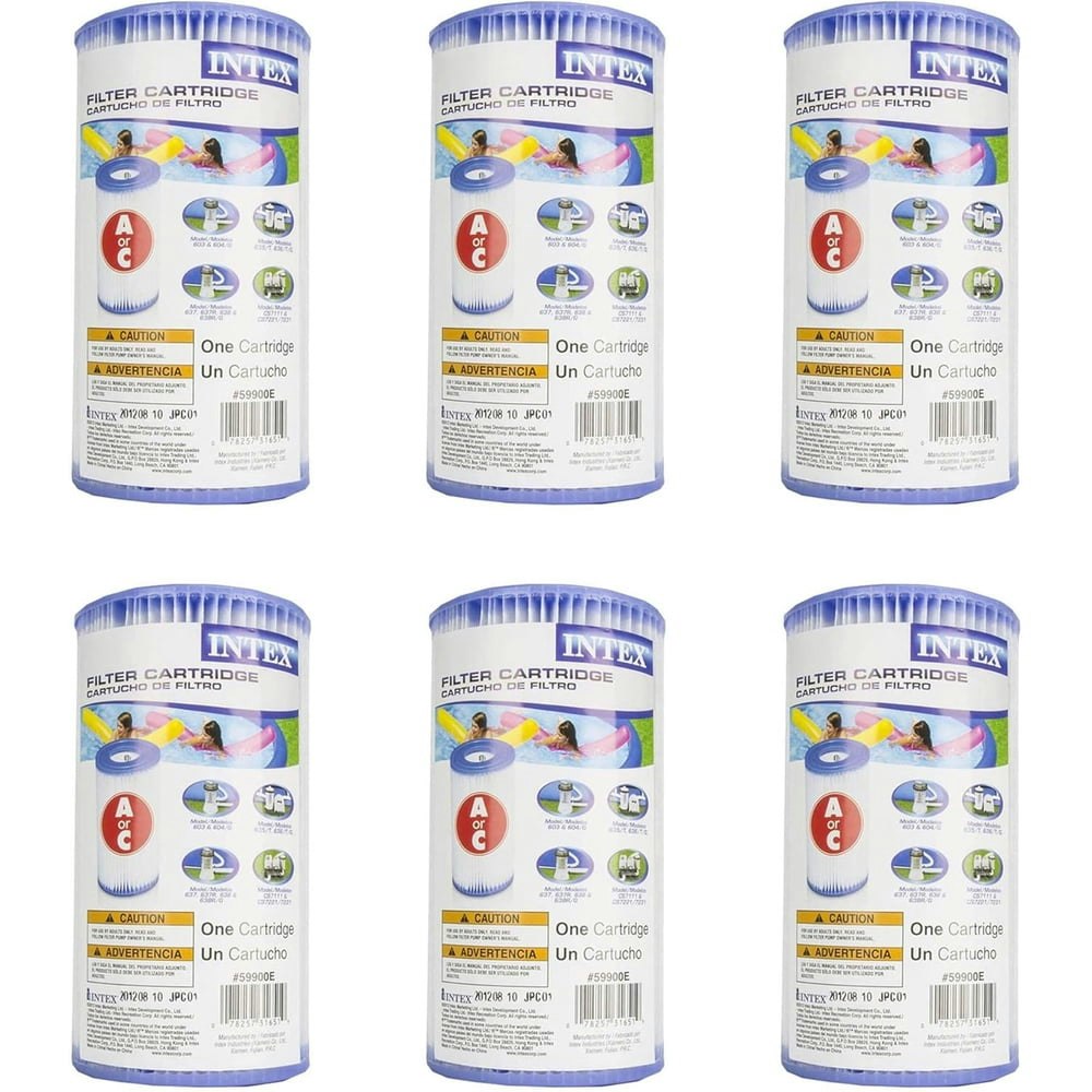 Intex Type A or C Pool Filter Cartridge 6-Pack: $23.99 Intex Type A or C Pool Filter Cartridge 6-Pack: $23.99