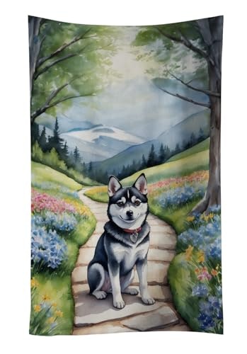 Caroline's Treasures Alaskan Klee Kai Spring Garden Kitchen Towel: $11.99