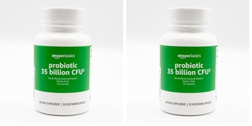 Amazon Basics 35 Billion CFU Probiotic 60-Capsule 2-Pack: $21.28 Amazon Basics 35 Billion CFU Probiotic 60-Capsule 2-Pack: $21.28