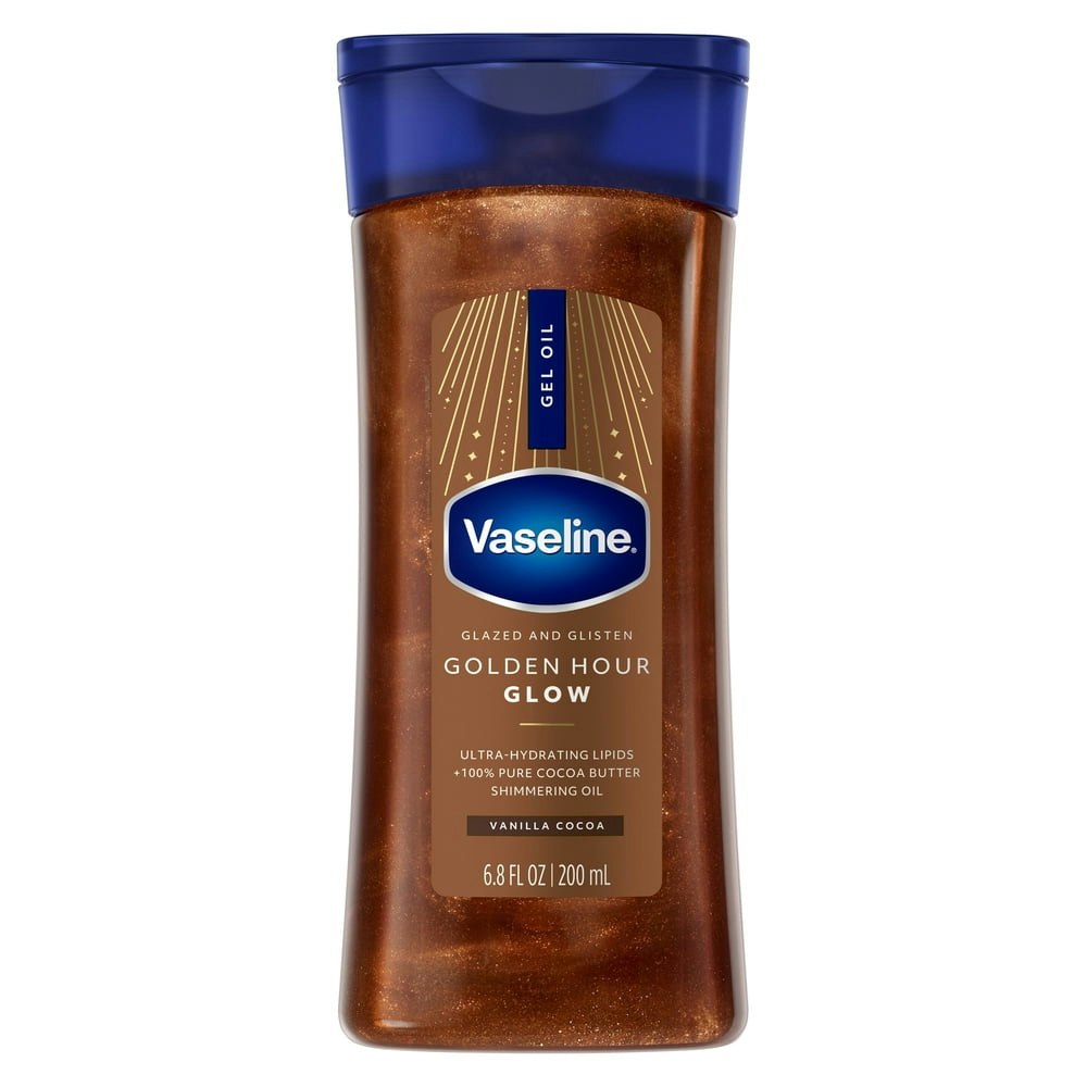 Vaseline Golden Hour Glow Vanilla Cocoa Shimmering Body Gel Oil 6.8 fl oz: $8.19